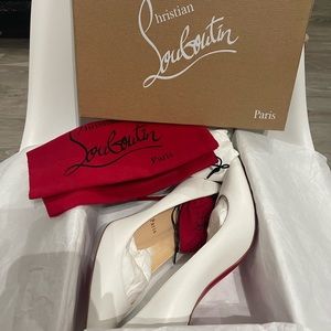 Christian Louboutin White Kate Stiletto Size 38